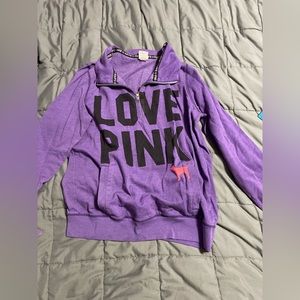 Pink brand. Quarter zip sweatshirt. Size small